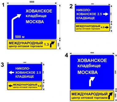 Макеты дорожных знаков для центра оптовой торговли: