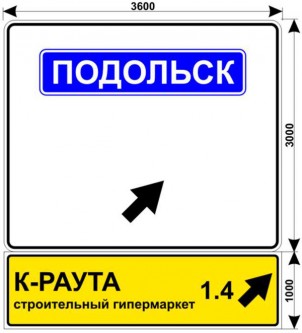 Макеты дорожных знаков для строительного гипермаркета К-Раута: