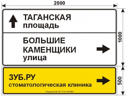 Макеты дорожных знаков для стоматологии ЗУБ.ру на Таганке: