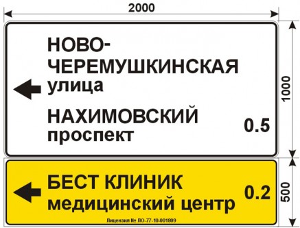 Макеты дорожных знаков для БЕСТ КЛИНИК на метро Профсоюзная: