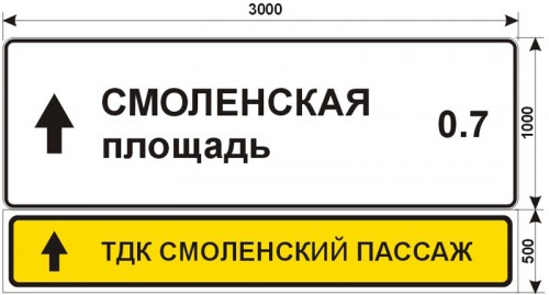 Макеты знаков на Садовом кольце для ТДК Смоленский пассаж: