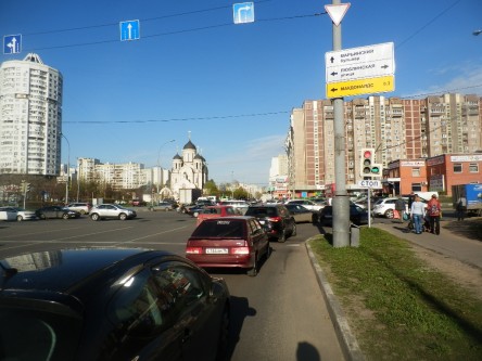 Фотоотчет по дорожным знакам для МАКДОНАЛДС в Марьино