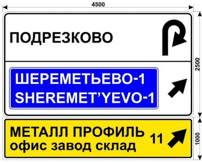 Макеты дорожных знаков для офиса завода склада Компании Металл Профиль 2