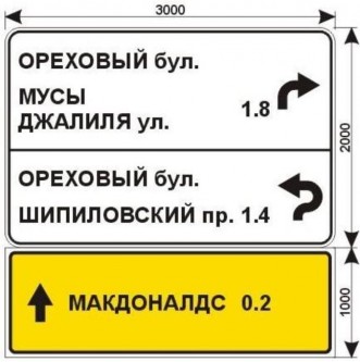 Макеты дорожных знаков для МАКДОНАЛДС у метро Домодедовская 2
