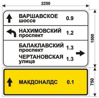 Макеты дорожных знаков для МАКДОНАЛДС на Чонгарском бульваре