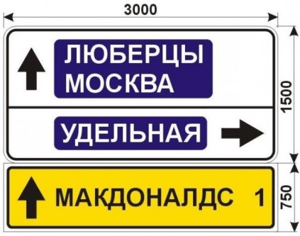Макеты дорожных знаков для МАКДОНАЛДС в Малаховке