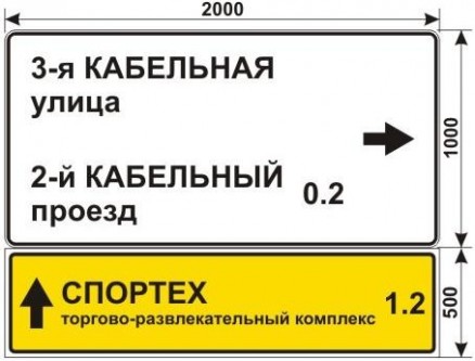 Макет дорожного знака для торгового комплекса «СпортЕх»