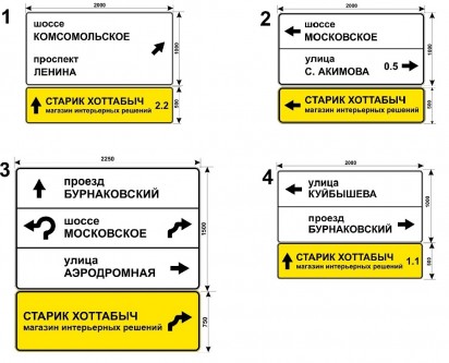 Макеты дорожных знаков для сети магазинов Старик Хоттабыч в Нижнем Новгороде